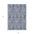 10' X 14' Navy Blue And Sky Blue Damask Washable Indoor Outdoor Area Rug