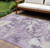 10' X 14' Lavender And Lilac Abstract Washable Indoor Outdoor Area Rug