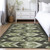 8' X 10' Olive Green And Artichoke Green Southwestern Washable Indoor Outdoor Area Rug - Olive Green, Artichoke Green