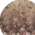 8' Taupe Brown And Pink Round Floral Washable Indoor Outdoor Area Rug