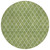 8' Green And Ivory Round Geometric Washable Indoor Outdoor Area Rug Transitional Style - Green, Ivory Color