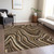 10' X 14' Brown And Ivory Abstract Washable Indoor Outdoor Area Rug - Brown, Ivory