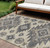 10' X 14' Beige And Gray Tribal Washable Indoor Outdoor Area Rug