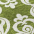 8' Green And Ivory Round Damask Washable Indoor Outdoor Area Rug - Green, Ivory