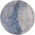 8' Navy Blue And Gray Round Abstract Washable Indoor Outdoor Area Rug