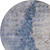 8' Navy Blue And Gray Round Abstract Washable Indoor Outdoor Area Rug