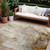 9' X 12' Brown Abstract Washable Non Skid Indoor Outdoor Area Rug