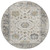 8' Ivory And Gray Round Floral Washable Indoor Outdoor Area Rug - Ivory, Gray