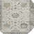 8' Ivory And Gray Round Floral Washable Indoor Outdoor Area Rug - Ivory, Gray