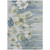 9' X 12' Denim Blue And Sky Blue Floral Washable Indoor Outdoor Area Rug