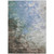 10' X 14' Denim Blue Taupe And Ivory Abstract Washable Indoor Outdoor Area Rug