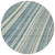 8' Sky Blue Beige And Tan Round Striped Washable Indoor Outdoor Area Rug