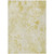 8' X 10' Gold Wheat And Ivory Floral Washable Indoor Outdoor Area Rug