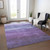 10' X 14' Purple And Lavender Abstract Washable Indoor Outdoor Area Rug - Purple, Lavender