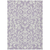 10' X 14' Lavender And Ivory Floral Washable Indoor Outdoor Area Rug