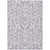 10' X 14' Lavender And Ivory Floral Washable Indoor Outdoor Area Rug