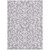 10' X 14' Lavender And Ivory Floral Washable Indoor Outdoor Area Rug