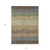 8' X 10' Chocolate Gray And Green Striped Washable Indoor Outdoor Area Rug
