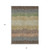 8' X 10' Chocolate Gray And Green Striped Washable Indoor Outdoor Area Rug
