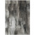 8' X 10' Gray And Black Abstract Washable Indoor Outdoor Area Rug - Gray, Black
