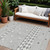 8' X 10' Gray And Ivory Geometric Washable Indoor Outdoor Area Rug - 608219113872