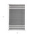 5' X 7' Dark Gray Striped Handmade Indoor Outdoor Area Rug