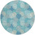 8' Teal Blue Gray And Ivory Round Polka Dot Washable Indoor Outdoor Area Rug