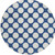 8' Navy Blue And Ivory Round Polka Dot Washable Indoor Outdoor Area Rug