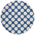 8' Navy Blue And Ivory Round Polka Dot Washable Indoor Outdoor Area Rug