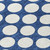 8' Navy Blue And Ivory Round Polka Dot Washable Indoor Outdoor Area Rug