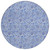 8' Navy Blue And Denim Blue Round Floral Washable Indoor Outdoor Area Rug
