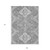 9' X 12' Gray And Ivory Medallion Washable Indoor Outdoor Area Rug