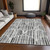 8' X 10' Gray Ivory And Charcoal Abstract Washable Indoor Outdoor Area Rug