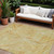 8' X 10' Gold Copper And Brown Geometric Washable Indoor Outdoor Area Rug