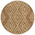 8' Brown And Beige Round Geometric Washable Indoor Outdoor Area Rug - 608219205980