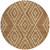 8' Brown And Beige Round Geometric Washable Indoor Outdoor Area Rug - 608219205980