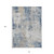 10' X 14' Denim Blue And Sky Blue Abstract Washable Indoor Outdoor Area Rug - 608219304379