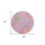 8' Pink Green And Teal Blue Round Abstract Washable Indoor Outdoor Area Rug