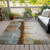 9' X 12' Rust And Beige Abstract Washable Indoor Outdoor Area Rug