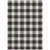 9' X 12' Black And Gray Plaid Washable Indoor Outdoor Area Rug