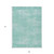 9' X 12' Turquoise And Teal Blue Abstract Washable Indoor Outdoor Area Rug