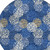 8' Navy Blue Brown And Ivory Round Polka Dot Washable Indoor Outdoor Area Rug