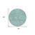 8' Teal Blue Aqua And Gray Round Floral Washable Indoor Outdoor Area Rug