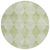 8' Round Mint Green Round Geometric Washable Non Skid Indoor Outdoor Area Rug