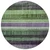 8' Purple And Green Round Striped Washable Indoor Outdoor Area Rug