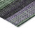 8' Purple And Green Round Striped Washable Indoor Outdoor Area Rug