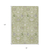 8' X 10' Artichoke Green Gray And Ivory Oriental Washable Indoor Outdoor Area Rug