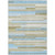 10' X 14' Sky Blue And Denim Blue Striped Washable Indoor Outdoor Area Rug - Sky Blue, Denim Blue