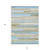 10' X 14' Sky Blue And Denim Blue Striped Washable Indoor Outdoor Area Rug - Sky Blue, Denim Blue