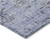 8' Blue And Gray Round Damask Washable Indoor Outdoor Area Rug